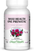 Maxi Health Vitaminas Prenatales para Mujeres – Una al Día con Hierro, Folato, Colina, Vitamina D3 y Nutrientes Esenciales – Suplemento de Alta Absorción – 120 Comprimidos