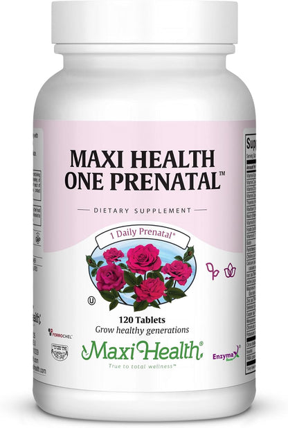 Maxi Health Vitaminas Prenatales para – Ácido fólico (folato): Contribuye al crecimiento de los tejidos maternos – Image 1
