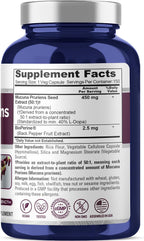 NusaPure Mucuna Pruriens Cápsulas, 450 mg, 150 Cápsulas Vegetales (Sin Gluten, No OGM)