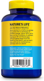 Nature's Life Calcium Citrate & Calcium Carbonate | 120 comprimidos