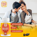 NAD+ 2000 mg con Liposomas - Suplemento de Vitamina B3 - 120 Cápsulas Blandas