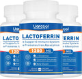 Uarcool Lactoferrina 1200 mg con L-Glutamina, Quercetina, Beta Glucano, Zinc y Vitamina C - 180 Cápsulas (3 Envases)