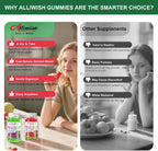 Alliwise Gominolas Multivitamínicas de Frutas y Verduras sin Azúcar - 120 uds.