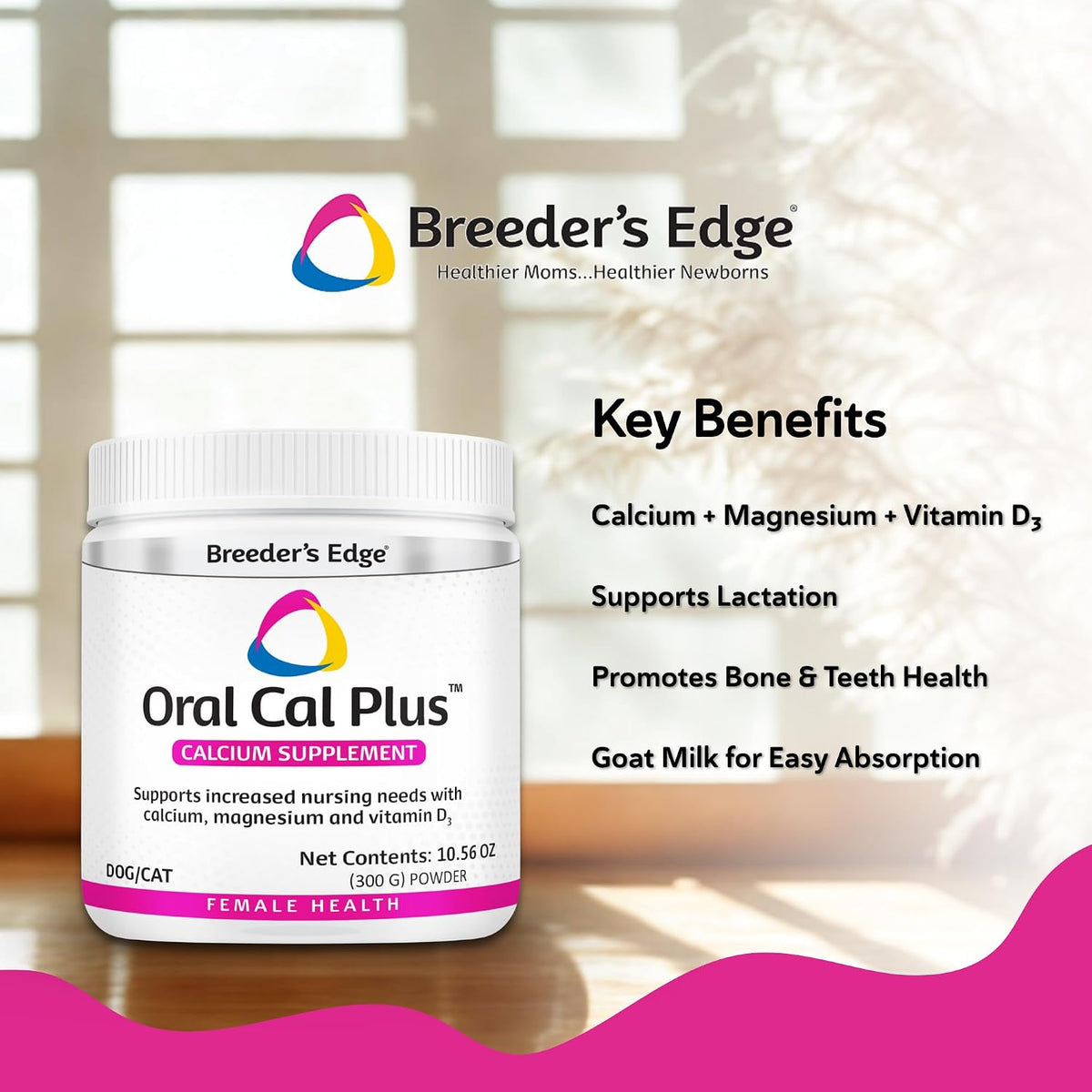 Breeder’s Edge Oral Cal Plus Powder - Calcio y Vitamina D3 para Perros y Gatos Lactantes, 300g – Image 3