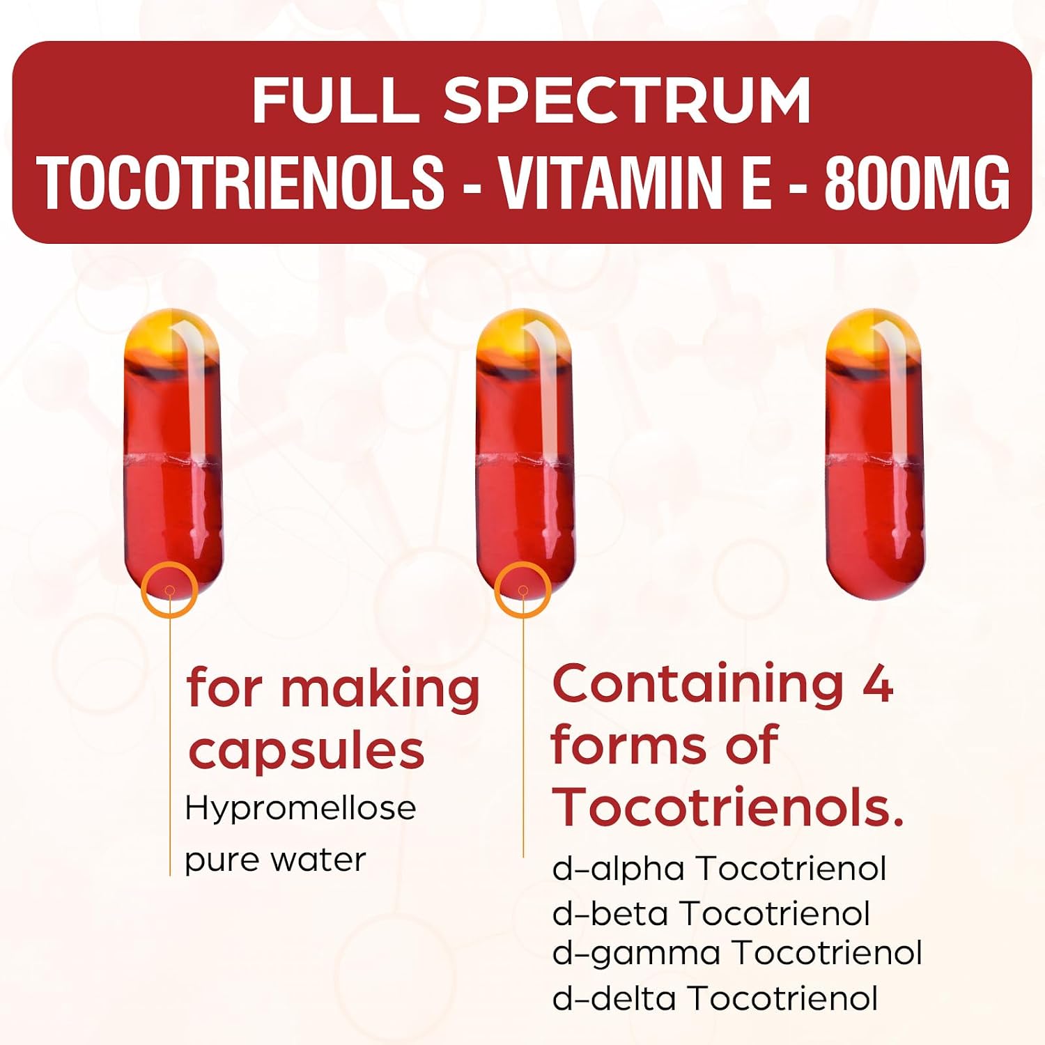 Kroppssund Tocotrienol Supplement 800mg - Vitamina E con Tocotrienoles - 60 Cápsulas Líquidas