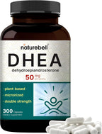 NatureBell DHEA 50mg, 300 Cápsulas - Micronizada, Origen Vegetal, Sin OMG