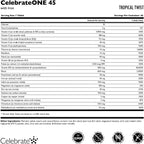CelebrateONE 45 Multivitamínico Bariátrico con Hierro - Masticable Sabor Tropical - 30 Comprimidos