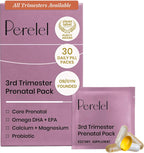Pack Prenatal Tercer Trimestre Perelel - Multivitamínico con Magnesio, Omega 3, Probióticos y Calcio, 30 Sobres