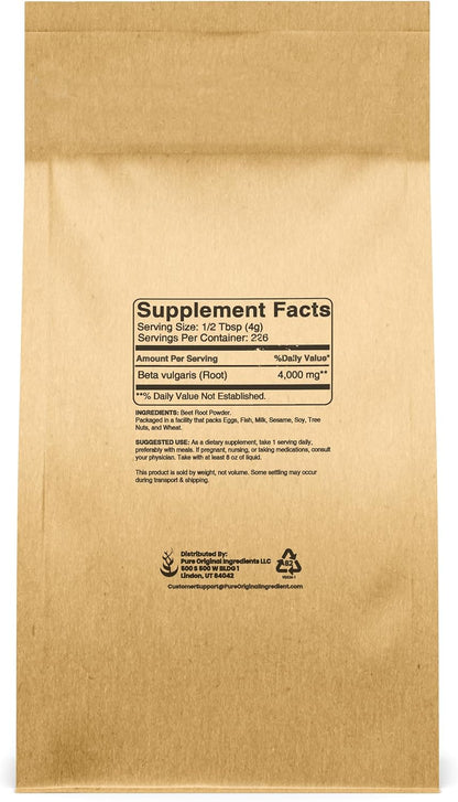 Pure Original Ingredients Polvo de Remolacha (2 lb) - Puro, Sin Aditivos, No GMO – Image 2