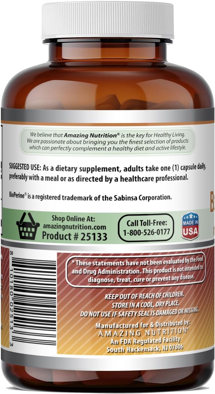 Amazing Formulas Extracto de Boswellia con Bioperine - 600 mg, 120 Cápsulas