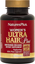 NaturesPlus Women's Ultra Hair Plus - 60 Comprimidos de Liberación Sostenida (Pack de 2)