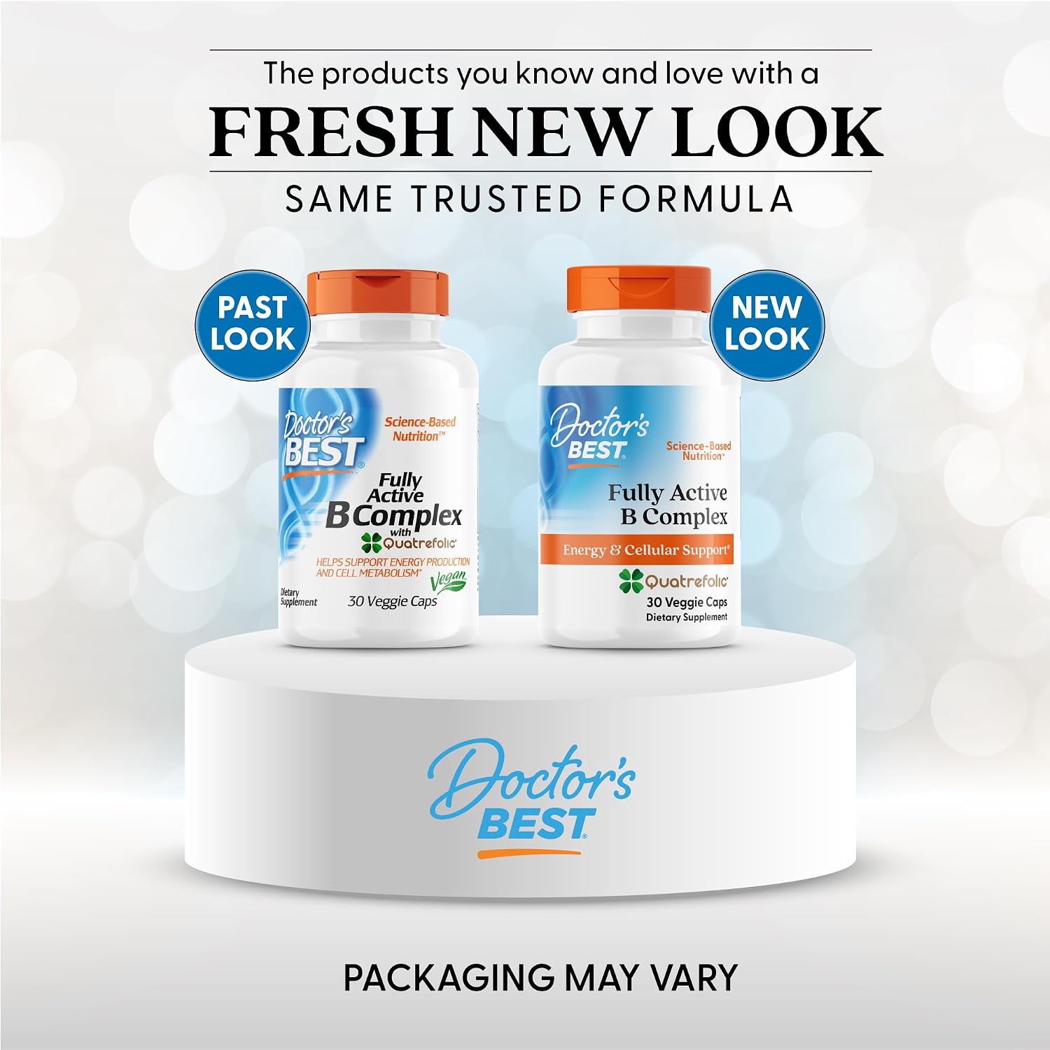 Doctor's Best Complejo Vitamínico B Totalmente Activo - Complejo B con B12 metilada y folato - 30 cápsulas veganas