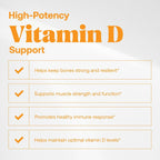 Omax3 Vitamina D3 de Alta Potencia 5,000 IU (125 mcg) - Huesos Fuertes, Músculos y Articulaciones, Salud del Corazón, Inmunidad - 30 Cápsulas Blandas