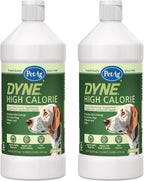 PetAg Dyne Suplemento Nutricional Líquido de Alto Contenido Calórico para Perros y Cachorros - 2 paquetes de 473 ml - Sabor Vainilla Dulce