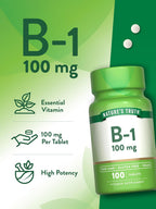Nature's Truth Vitamina B1 (Tiamina) 100 mg, 100 Tabletas