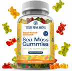 TrueSeaMoss Sea Moss Gummies con Ashwagandha, Bardana y Bladderwrack – 60 Gominolas