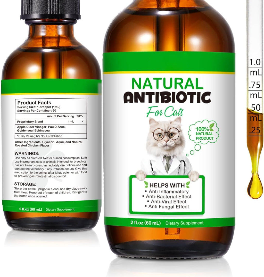 Antibióticos Naturales para Perros (2 Pack) - Suplemento Líquido a Base de Hierbas