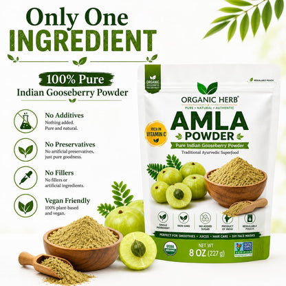 Polvo de Amla Orgánico - Complemento de Vitamina C Natural para Inmunidad y Cabello - 227 g – Image 5