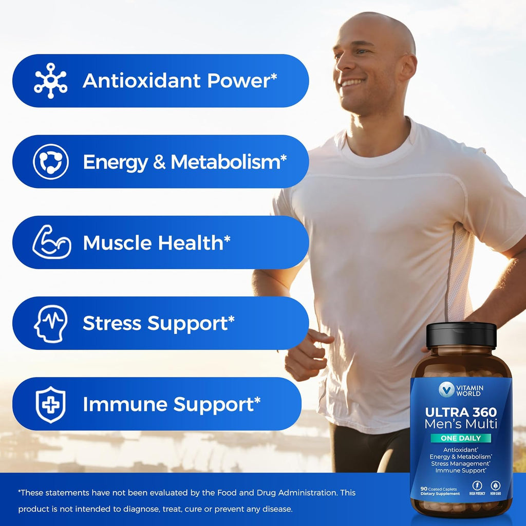 Vitamin World Ultra 360 Multivitamínico para Hombres One Daily, 90 Comprimidos