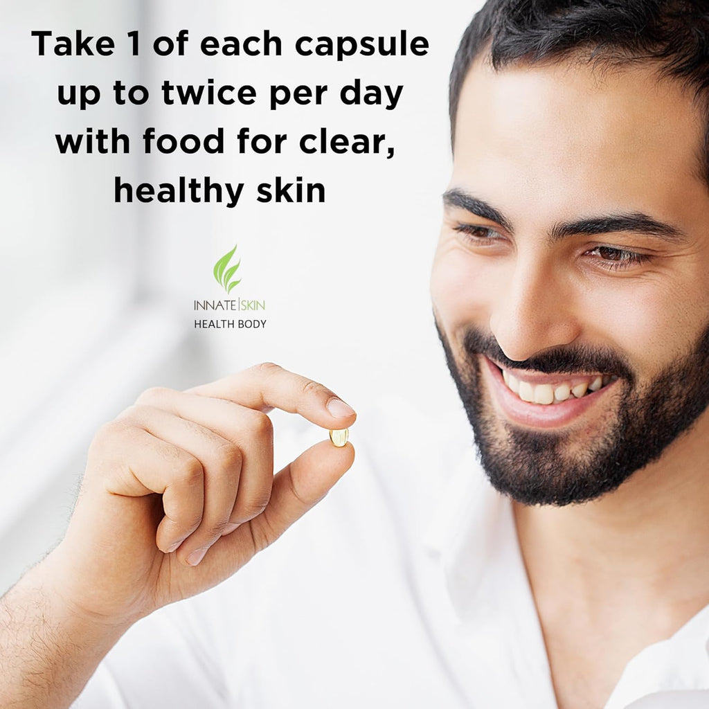 Clear Skin Acne Vitamins - Cápsulas para Piel Limpia con B5, Zinc y Vitex