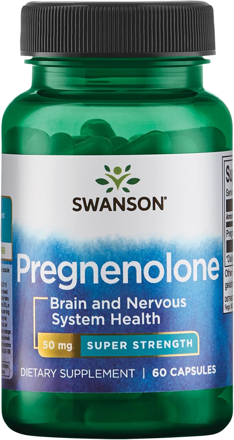Swanson Super-Strength Pregnenolona 50 mg, 60 Cápsulas