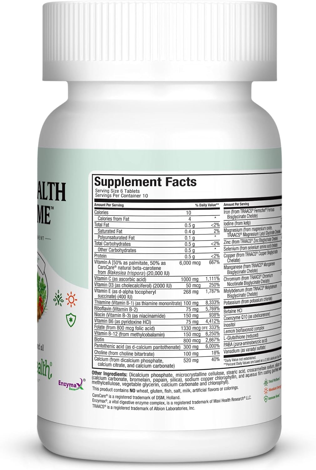 Supreme Multivitamínico para Hombres y Mujeres – Alta Potencia con Minerales, CoQ10 y Antioxidantes – 60 Comprimidos
