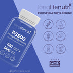 Phosphatidylserine Pure 500mg – 180 Cápsulas Vegetales, 3 Meses de Suministro