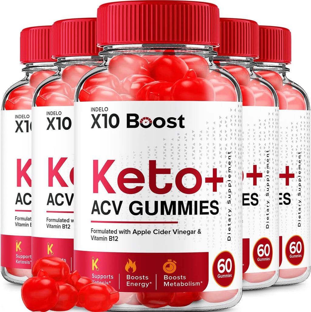 X10 Boost Keto ACV Gummies (1000mg, 5 Paquete - 300 Gominolas)