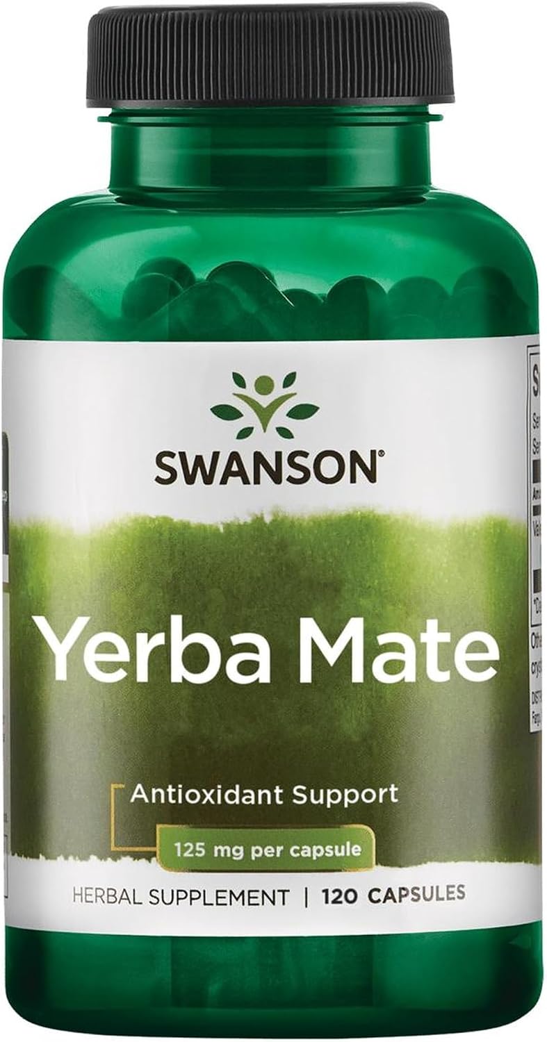 Swanson Yerba Mate (4:1) Extracto Concentrado - 125 mg, 120 Cápsulas