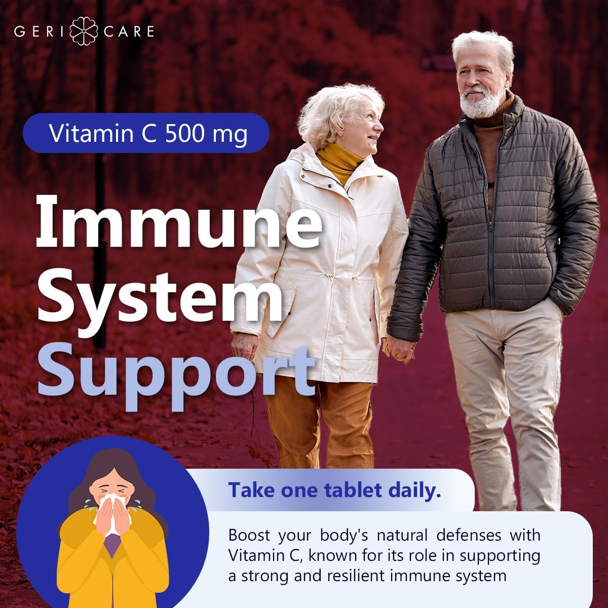 GeriCare Vitamina C 500 mg, 200 Comprimidos