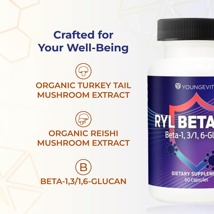 Youngevity RYL Beta550 Beta 1,3-D Glucano – Beta-1,3/1,6-Glucano (550 mg): Derivado de la levadura Saccharomyces – Image 5
