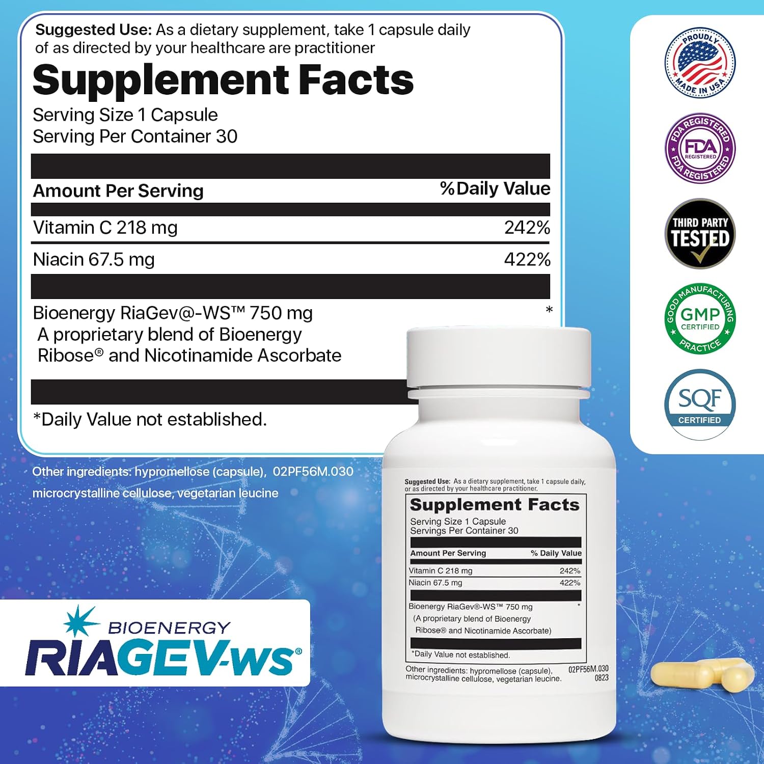 NAD+ 750mg con Nicotinamida Ribósido - Suplemento Antienvejecimiento y Energía Celular | REVITALIZE