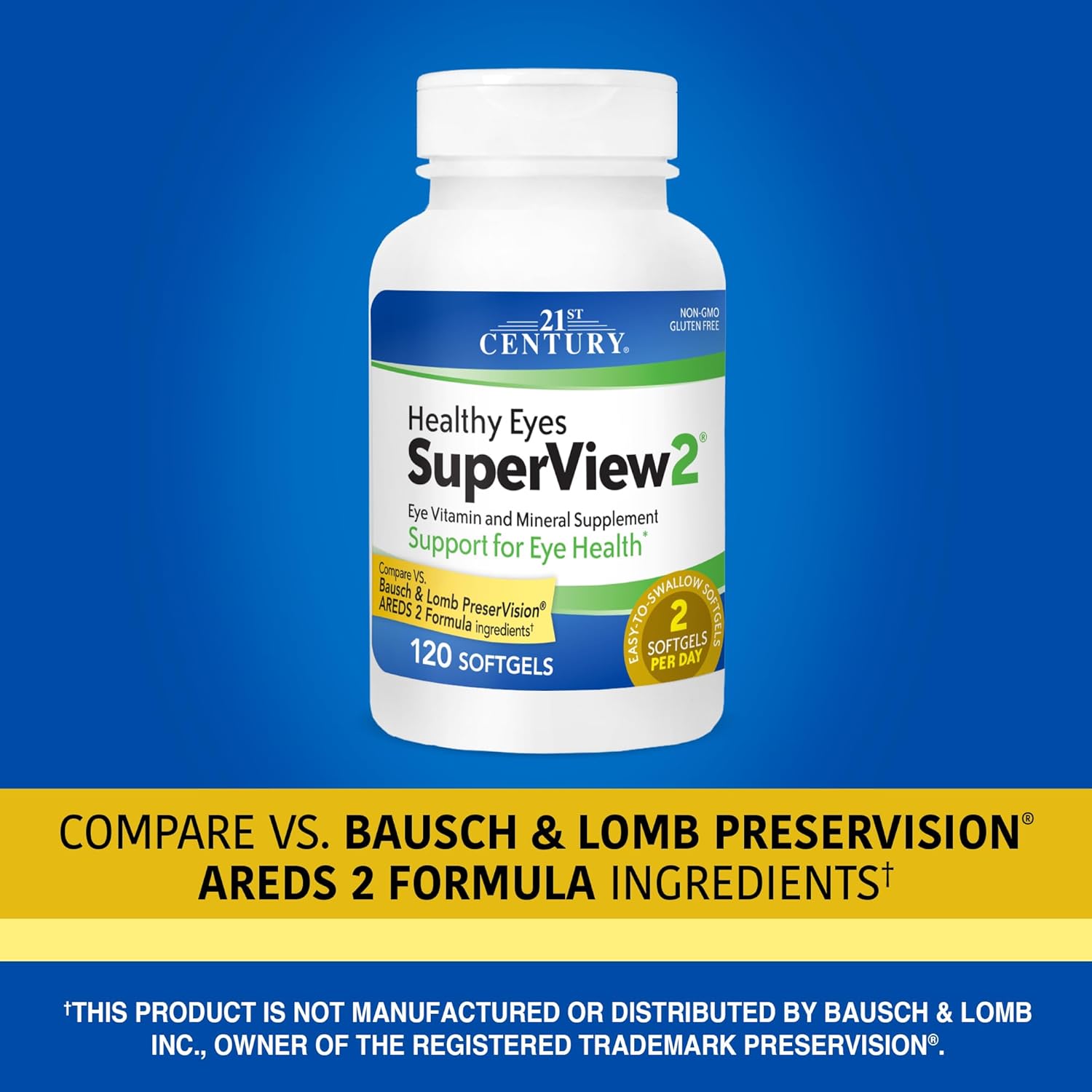 21st Century Healthy Eyes SuperView 2 – 120 Cápsulas Blandas