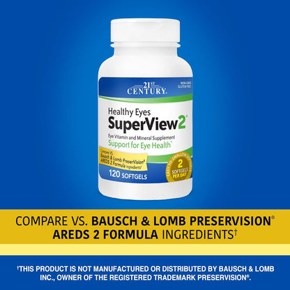 21st Century Healthy Eyes SuperView 2 – 120 – Zinc: Ayuda a mantener la visión normal y protege las células del – Image 3