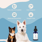 PranaPets Suplemento Hepático para Mascotas - Gotas Herbales para Perros y Gatos