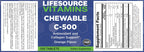 LifeSource Vitamin C 500 mg - 100 Comprimidos Masticables - Sabor Naranja - Endulzado con Stevia
