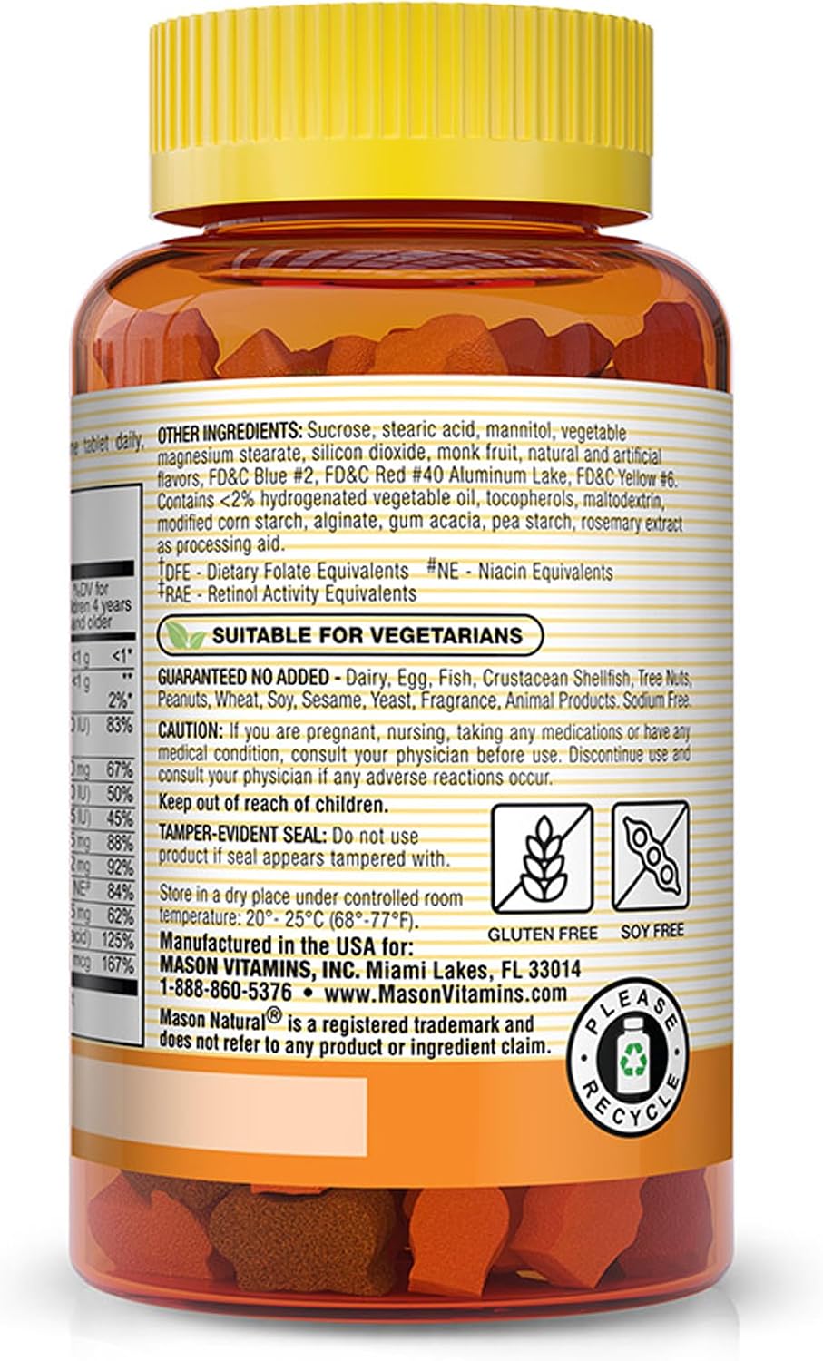 MASON NATURAL Multivitamínico Infantil Masticable Little Animals - 60 Comprimidos