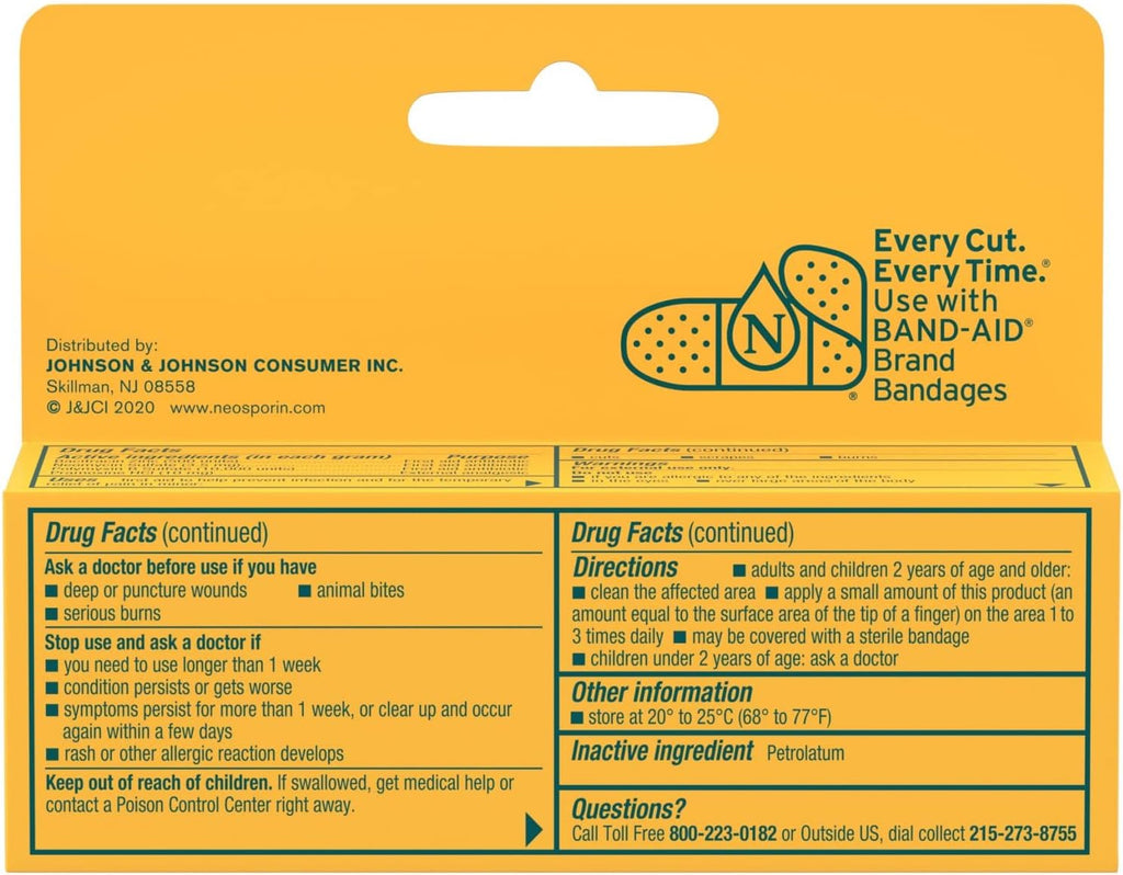 Neosporin + Pain Relief Pomada Antibiótica con Alivio del Dolor, 14.2 g (Pack de 3)