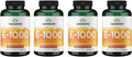 Swanson Vitamina E 1000 UI (450 mg) 60 Cápsulas Blandas (Paquete de 4)