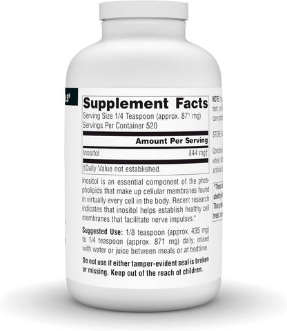Source Naturals Inositol Puro - 454 g (16 oz) en Polvo – Image 2