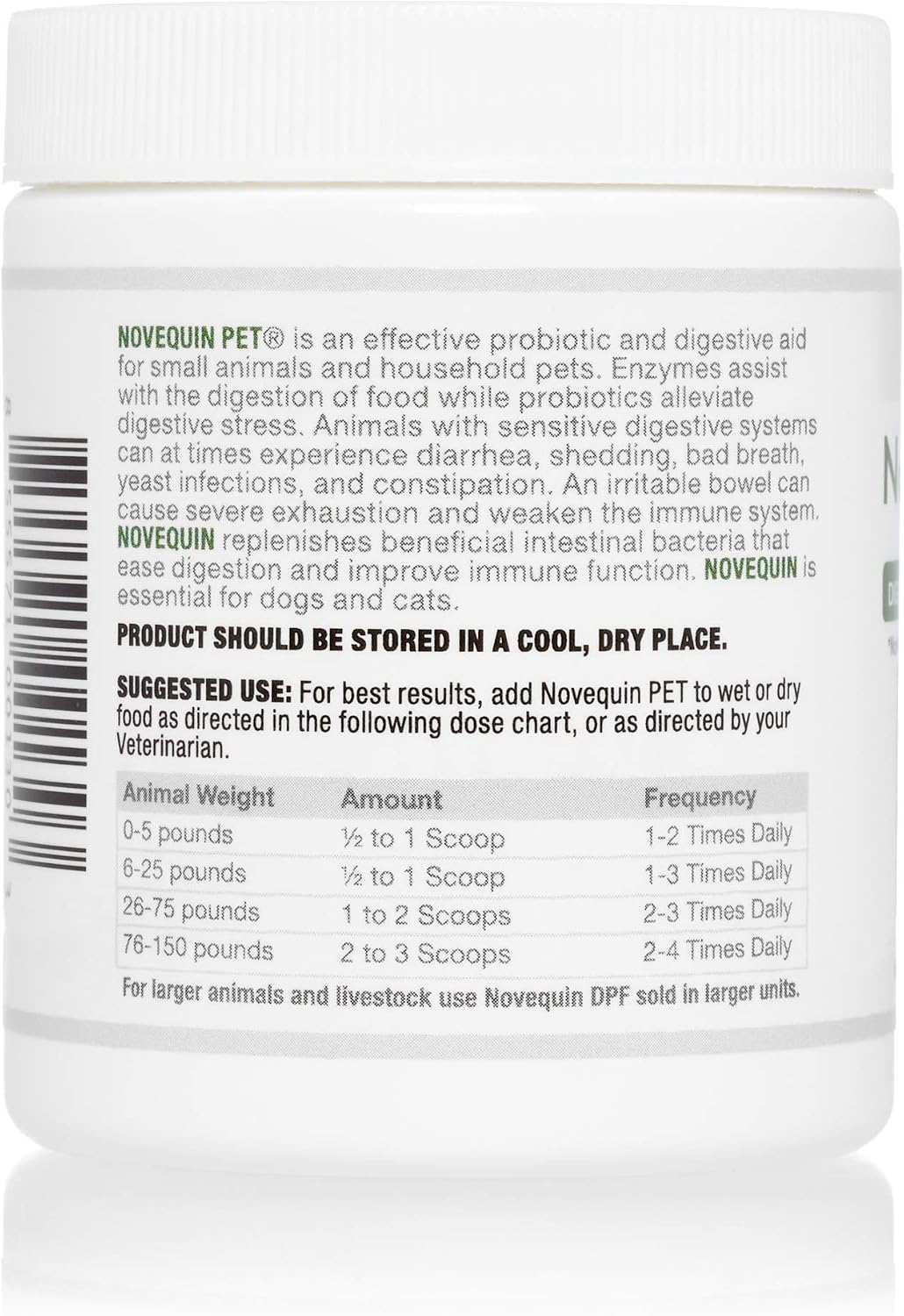 Arthur Andrew Medical Novequin PET - Probióticos digestivos para mascotas (90 g)