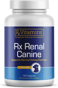 Rx Vitamins Rx Renal - Cápsulas de apoyo renal para perros con cardo mariano, té verde y cordyceps, 120 unidades