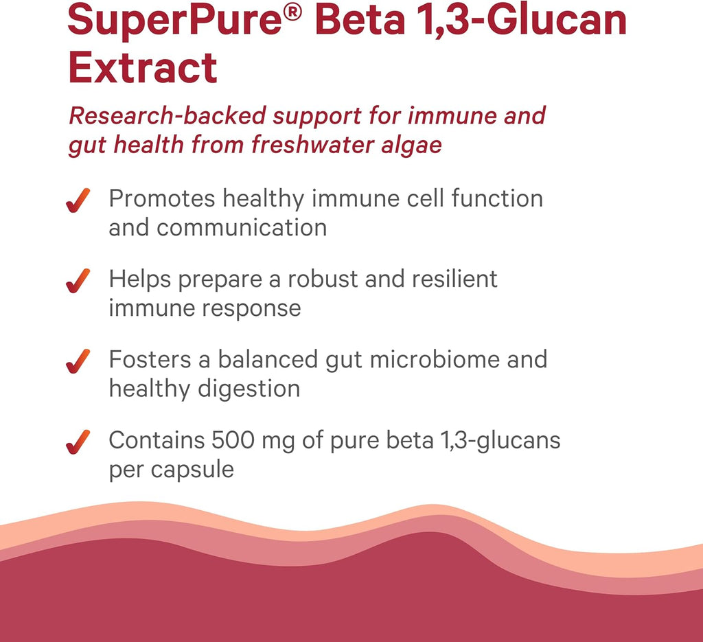 PURE SYNERGY SuperPure Beta 1,3-Glucan Extract – 60 Cápsulas