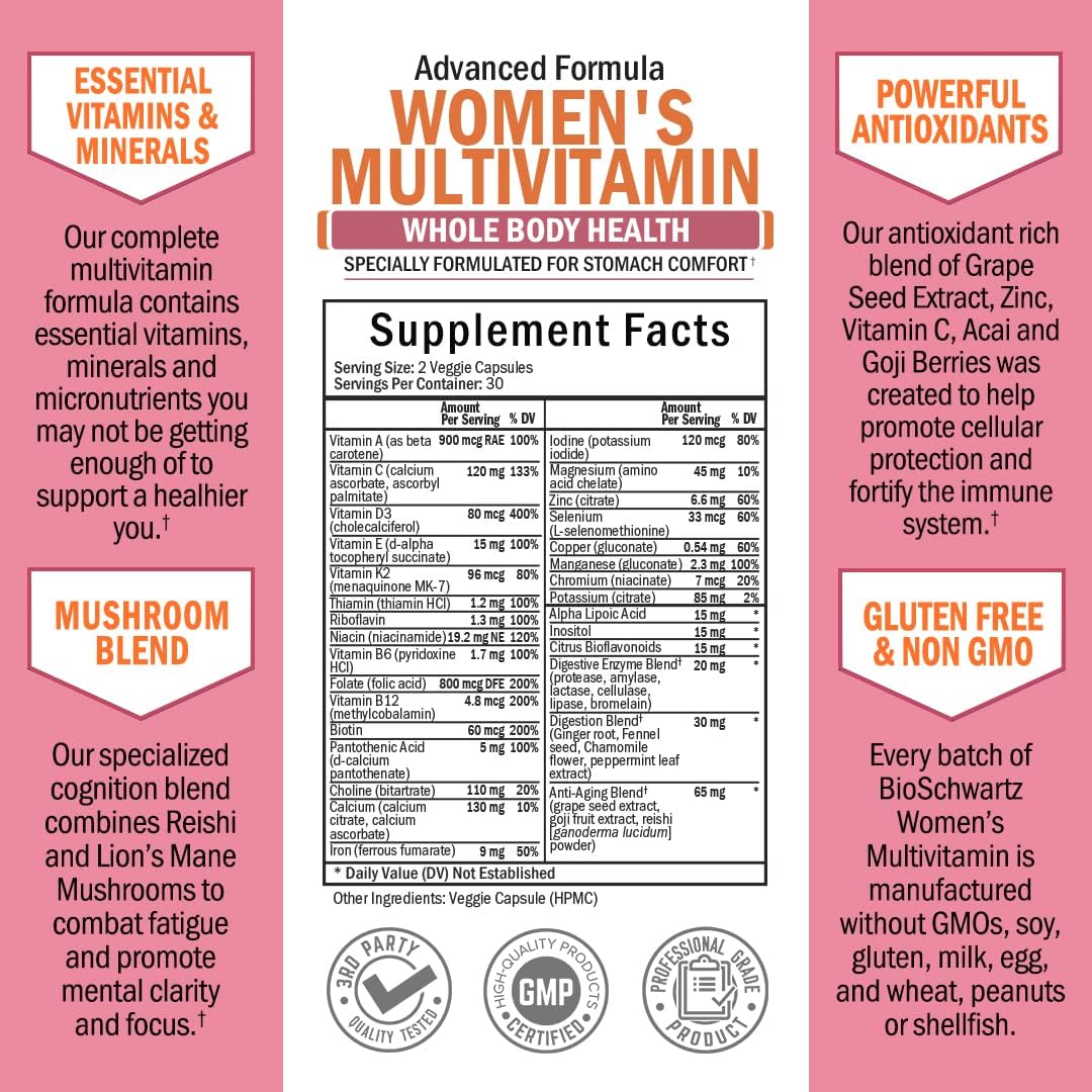 Multivitamínico para Mujeres con Vitamina D3 - BioSchwartz