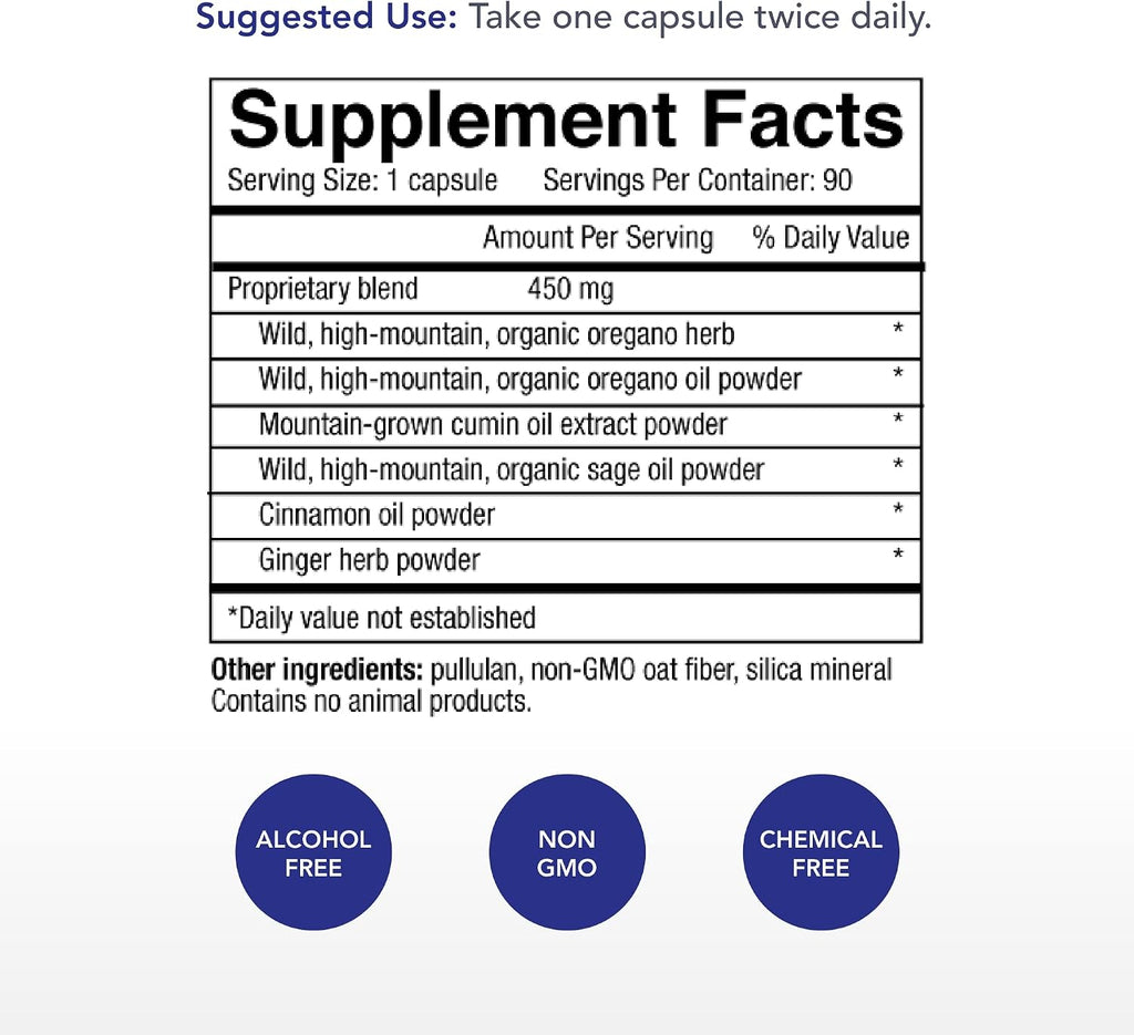 Physician's Strength Oregacillin - 90 Capsules - Multi-Spice Extract