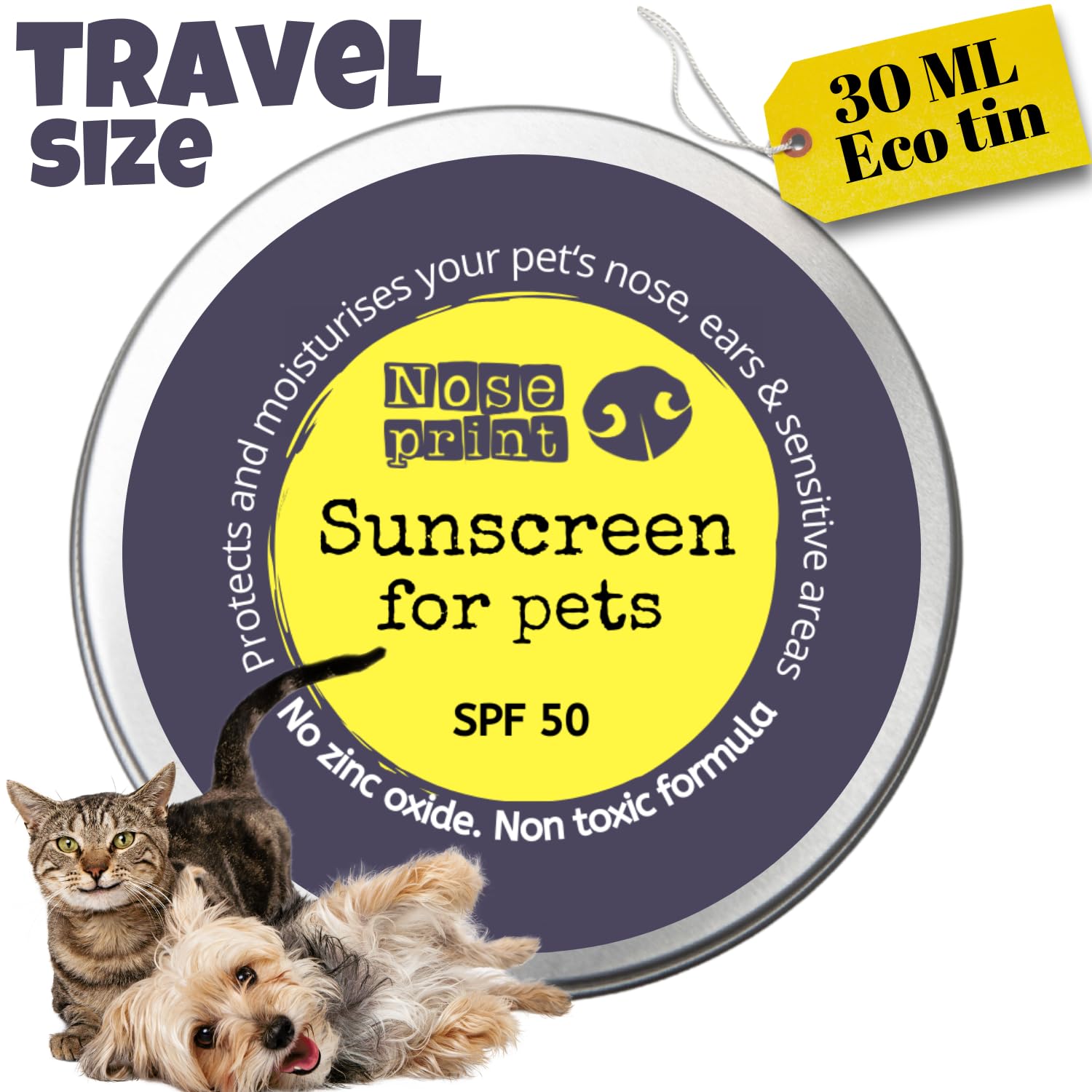 Noseprint SPF 50 Bálsamo de Protección Solar para Mascotas 30 ml en Lata