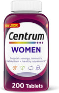 Centrum Multivitamínico para Mujeres - 200 Comprimidos con Hierro, Vitamina D3 y Vitaminas del Grupo B