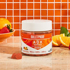 Bulletproof Gominolas Sin Azúcar de Vitaminas A+D+K, Sabor Naranja Fresa, 60 unidades