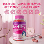 Vitaminas Prenatales con Mio-Inositol y D-Chiro Inositol para Mujeres - 60 Gomitas de Frambuesa