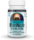 Source Naturals MitoNight® con Melatonina – Cuidado Nocturno para la Reparación Mitocondrial (30 Cápsulas)